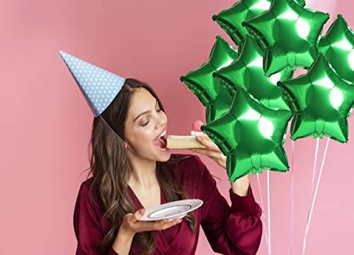 Image of 10PCS 18 inch Star Balloons Foil Balloons Foil Membrane Balloons Party & Wedding Decoration, Green