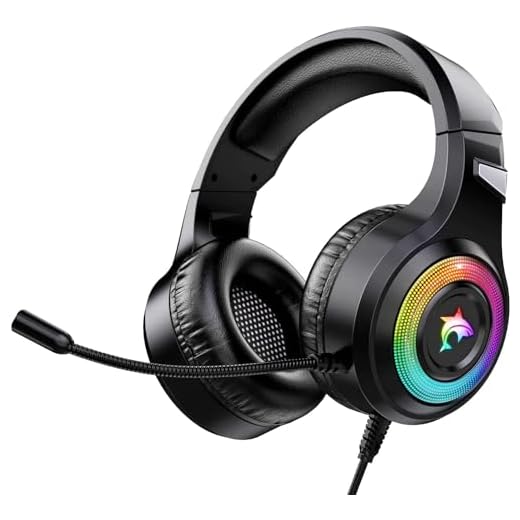 Laspi Casque Gaming avec Micro, Gaming Headset pour PS4/PS5/PC,Casque Gamer avec LED Lampe Stéréo Bass Microphone Réglable avec Micro 3.5mm Jack