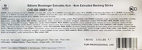 Cacao Barry Bittersweet Chocolate Baking Sticks - 44% Cacao - 300 x 8 cm sticks - 3.5 lbs total by Cacao Barry