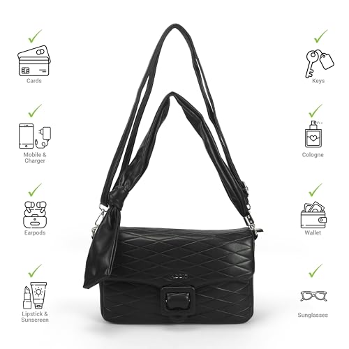 Image of Mochi Women Casual PU Soft Body Magnet closure Quilted Shoulder Bag