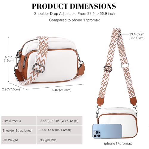 Image of TANTOMI Small Crossbody Bag for Women, Vegan Leather Shoulder Bags for Women, Travel Purse with Adjustable Shoulder Strap