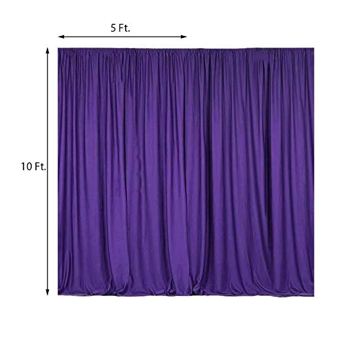 Balsacircle 10 Ft X 10 Ft Purple Polyester Photography Backdrop Drapes Curtains Panels - Wedding Decorations Home Party Reception Supplies #TOP3