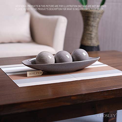 Hosley Decorative Bowl And Orb Set. Ideal Gift For Weddings Special Occasions And For Decorative Centerpiece In Your Living Dining Room O3 (Gray) #TOP1