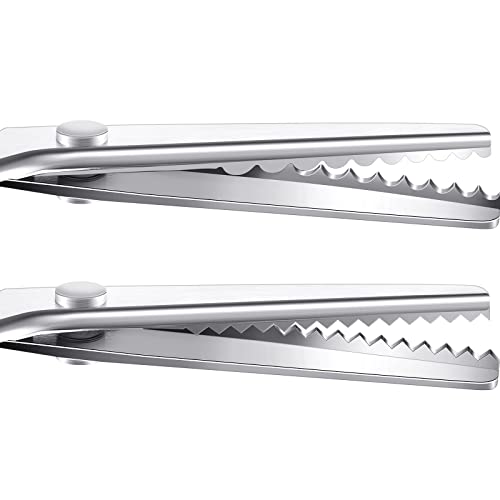 2 Pcs Pinking Shears 7 Mm Scalloped Scissors 5 Mm Zig Zag Scissors 9.2" Professional Handheld Serrated Crimping Dressmaking Sewing Supplies Jagged Edge Cut Scissors For Fabric, Leather, Paper #TOP6