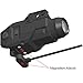 Laspur Sub Compact Tactical Rail Mount LED High Lumen Flashlight Light with Strobe for Pistol Handgun, Built-in USB Magnetic Touch Rechargeable Battery Accessory Remaining Display (Button Switch)