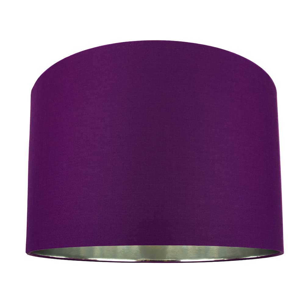 Contemporary and Chic Ochre Cotton 10" Table or Pendant Circular Drum Lamp Shade with Shiny Gold Inner - 60watt Maximum by Happy Homewares — view 20