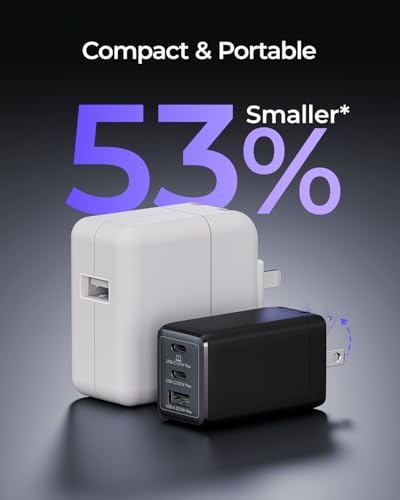 67W USB C Charger, 3-Port GaN Fast Charging Block with Foldable Plug - image 3