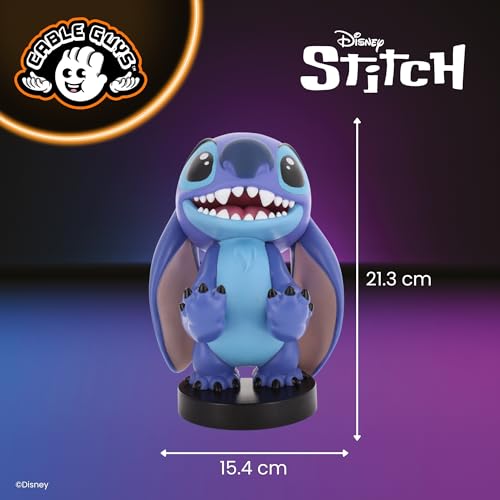 Cable Guys - Disney Smiley Stitch Gaming Accessories Holder & Phone Holder for Most Controller (Xbox, Play Station, Nintendo Switch) & Phone