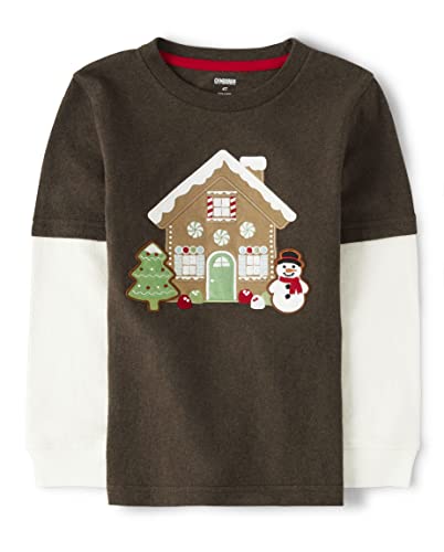 Image of Gymboree Girls' and Toddler Fall and Holiday Embroidered Graphic Long Sleeve T-Shirts