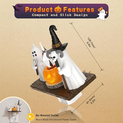 Image of JandCase Halloween Night Light, Amber Night Lights Plug into Wall