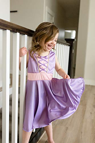 Little Adventures Rapunzel Princess Twirl Dress (Medium Size 6) - Machine Washable Child Pretend Play And Party Dress With No Glitter #TOP6