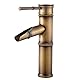 Namuoto Vintage Bambus Wasserhahn Wasserfall Einhebelmischer Mischbatterie Kaltes und HeißEs Wasser Vorhanden Badezimmer Hotel Waschbecken Wasserhahn, 2 Joints Break Mouth
