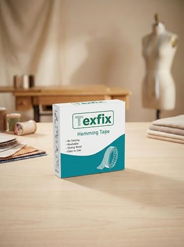 Texfix Tela 50 m / 20 m / 10m - 2 cm, Ütü Bandı, Amerikan Tela, Şerit Tela,Paça Bandı, Oeko-Tex Belgeli (20 m - 2 cm) - Görsel 7