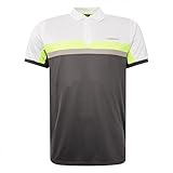Stehkragen zum Umschlagen FC Liverpool Neon Sport Panel Polo Shirt (Grey/White, M)