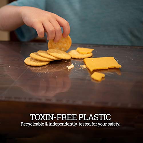 Clear Disposable Placemats For Baby, Toddler, Kids, Adults - Sticky Transparent Table Mat - Adhesive Table Topper Solutions For Schools, Airplane Tray Cover Disposable, Restaurant (40 Pack) #TOP5