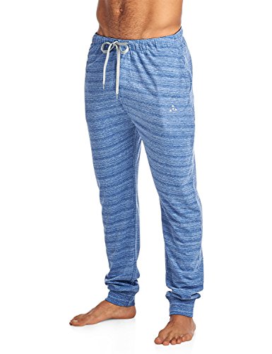 Balanced Tech Men's Jersey Knit Jogger Lounge Pants - Striation Denim - Medium