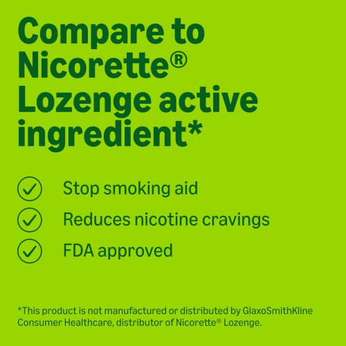 Amazon Basics Nicotine Polacrilex Lozenge, 4 mg (Nicotine), Mint Flavor, Stop Smoking Aid, 216 Count, (Previously Amazon Basic Care) - image 3