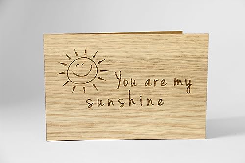 Holzgrusskarten Biglietto Di Auguri Di Compleanno Originale – 100% Fatto A Mano In Austria, In Legno Di Quercia, Biglietto Di Compleanno, Biglietto Di