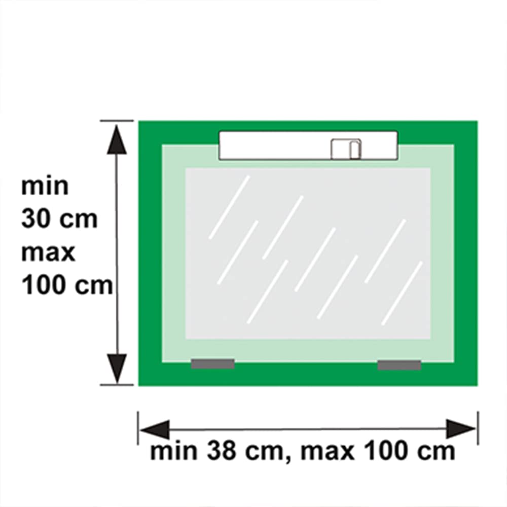 Accionamiento por radio para ventanas basculantes, 400 N, 130 mm, regulable sin niveles, funciona con pilas con mando a distancia (blanco)