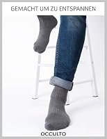 Occulto Herren Stoppersocken 2er Pack, 4er Pack (Modell: Andi) 2 Paar - Schwarz Grau 43-46 – Ansicht 5