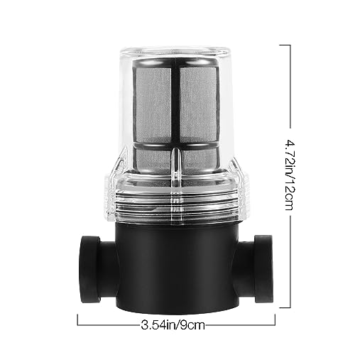 Lwuey Bierfilter, Selbstgebrauter Edelstahl Bier Inline Filter Sieb 80 Mesh 150 Mikron Wasserfilter Filterung Bierfiltration für Hausbrauen T Strainer Filtrationsgerät Eingebauter Homebrew Zubehör