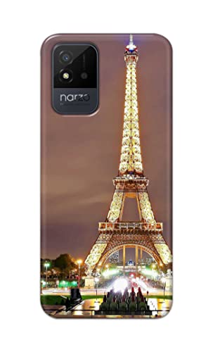 Image of PRINTFIDAA Lovers Famous Place Eiffel Tower in Paris Printed Designer Hard Case for Realme Narzo 50i Back Cover -(e) RPM1009