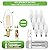 GoBright Dimmable E12 Candelabra LED Light Bulbs 60 Watt Equivalent, 2700K Soft Warm Whit Super Bright 630 Lumen Vintage LED Candle Light Bulb, 6W Clear Glass C32 Chandelier Light Bulbs, 6-Pack