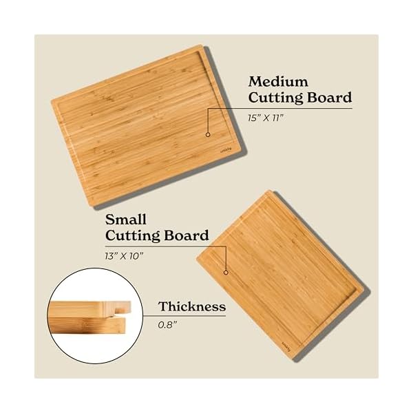 Smirly bamboo cutting boards for kitchen wood board set of 2 wooden kitchen chopping  urban country home decor