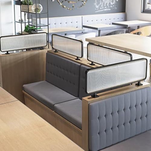 Sichtschutzwand für den Schreibtisch, Raumteiler für Büro und Restaurant, Trennwand aus Eisen, stilvoller, platzsparender Schreibtischabtrenner, ideal für Arbeitsbereiche und Essbereiche (Sc