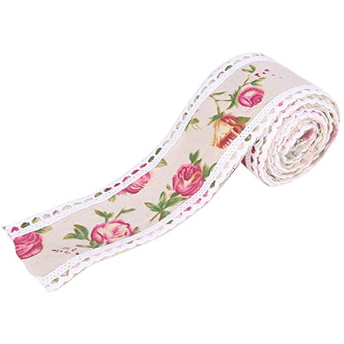 Decoração de artesanato 2M (6,56 pés), alongamento de flores com padrão rosa, faça você mesmo para c