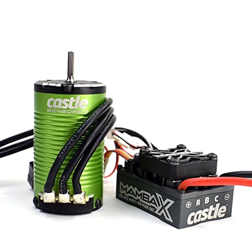 Castle Creations Mamba X SCT Brushless ESC / 1412-3200Kv Sensored Motor Combo, CSE010015512, Black