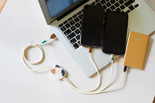 Squishmallows Cam The Cat 3 in 1 Charging Cable for iPhone, Samsung, Huawei, Sony and LG Includes Micro USB Cable, USB-C and Lightning Connector Cable Charges 3 Devices at a Time Length - Image 4