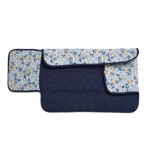 Image of Tidy Sleep Portable Diaper Changing Mat /Pad for Newborns & Infants Baby 0-24 Months Light Weight, Portable, Water Proof (Green Flower)