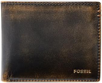 Fossil Men's Wade Flip ID Bifold Wallet, ML3882001, Black, One Size