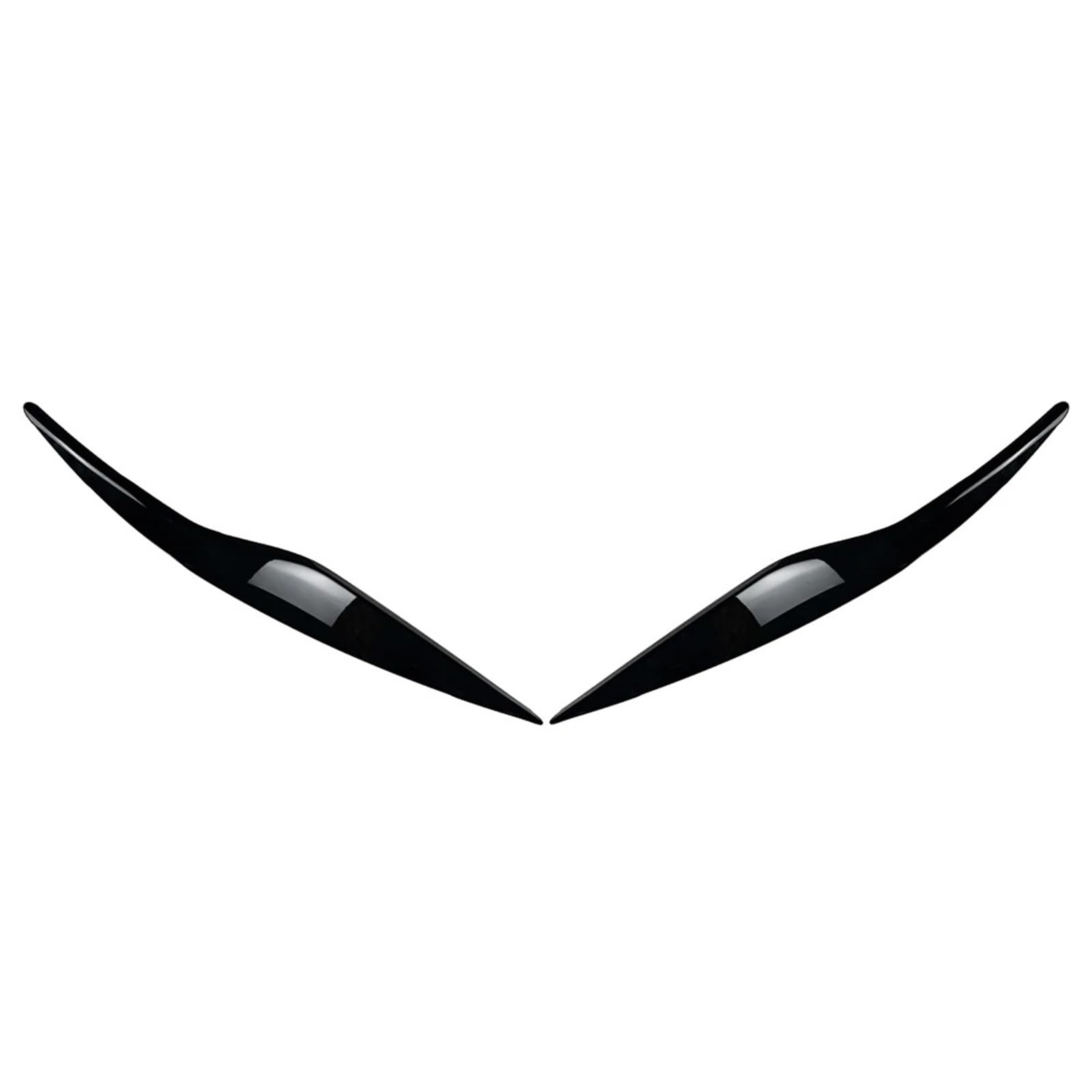 adesivi per sopracciglia automatici Cornice di copertura for palpebre sopracciglio fari auto, for Ford, for Fiesta MK6 2008-2012(Glossy Black)