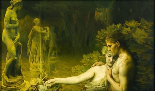 HRJUBWREE Pinturas Famosas Retratos Sobre Lienzo Pinturas Murales Siglo de Oro de János Vaszary para la Decoración del Hogar del Dormitorio 60x90cm