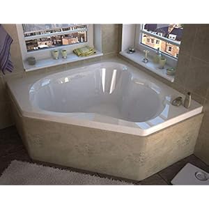 6060CWL Cascade 60 x 60 Corner Whirlpool Jetted Bathtub