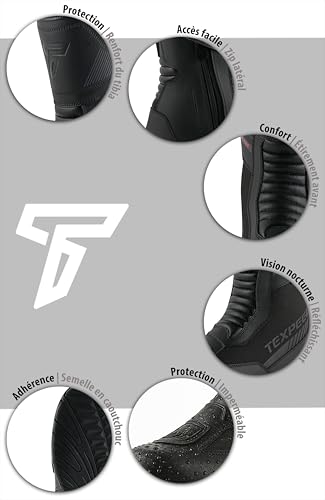 Chaussures moto impermeables Titex cuir coupe courte - 3