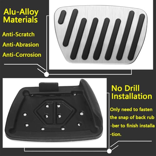 GZJUNFUGJ Car Gas Pedal Cover Compatible for Toyota RAV4 Venza Camry 2022-2024, Compatible for Lexus LS ES NX UX 2022-2025 Alloy Pad Cap No Drilling Brake and Accelerator Pedal Covers Interior Parts by GZJUNFUGJ - Used condition - Image 4