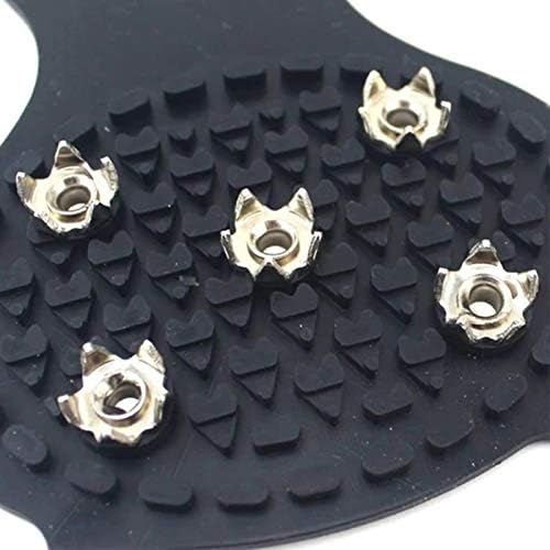 Syfinee Silicone Crampons Ice Grips Cleat Shoes Covers Outdoor Snow Climbing - Universal Non-Slip Gripper Spikes Anti-Slip Over Shoe Durable Cleats with Good Elasticity Easy to Pull On or Take Off