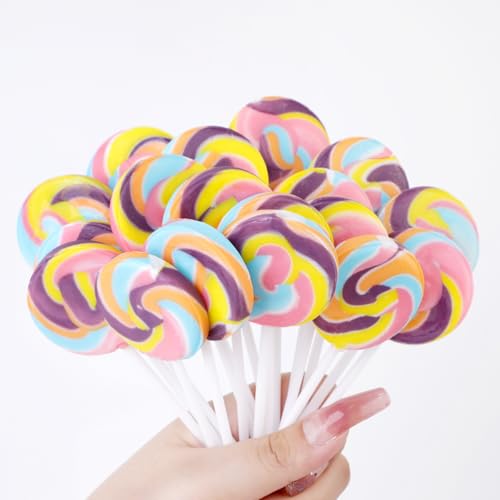 Swirl Lollipops Individually Wrapped Bulk,Swirl Candy, Kid's Lollipops Candy for Birthday,Party Favors,Tropical Fruit Flavor 24 Pack