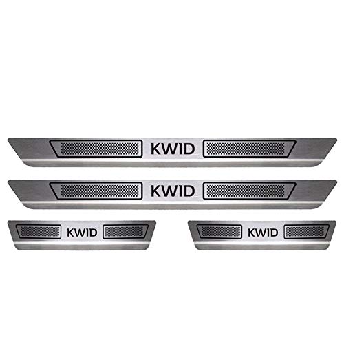 Soleira de Aço Inox Escovado Renault Kwid 4 Portas 2017 18 19