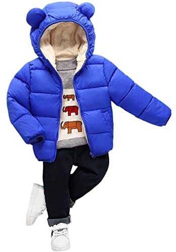 Artmine Baby Boys Girls Winter Hoodie Jacket, Packable Lighweight Hooded Puffer Padded Down Alternative Coat Outwear For Infants, Toddlers & Baby, Royal Blue, 5 Years(5T) = Tag 130 #TOP2