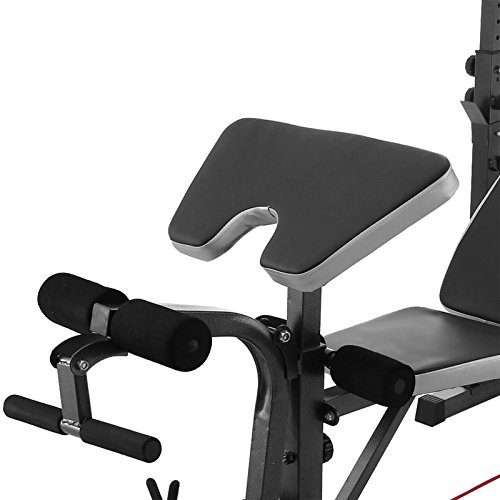 Happybuy Olympic Weight Bench for Full Body Workout Exercise Olympic Bench Adjustable 660lbs Bench Split Type Multi-Functional Weight Bench Set for Indoor Exercise (Split Type)