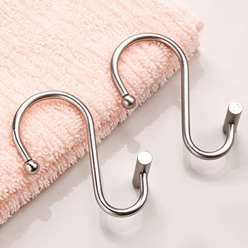 image for CHICTIE Nickel Shower Curtain Hooks,Rust Proof Shower Curtain Rings fo