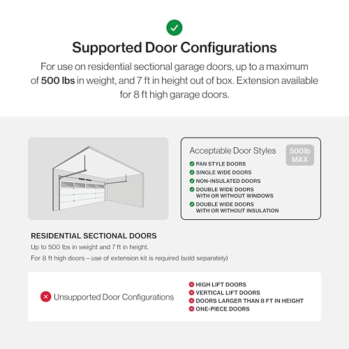 Genie Smart Garage Door Opener with WiFi - Chain Drive with LED Lighting - Works with Alexa, Google Assistant, SmartThings - Includes Remote, Sensors - Model Chain Glide Connect - Black by Genie - Image 9