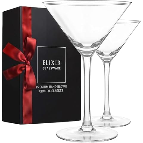 ELIXIR GLASSWARE Hand Blown Martini Glasses Cover
