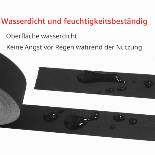 WELSTIK Dünnes Gaffelband 25MM * 30,2M Gaffaband Mattes Stoffband, Schwarz