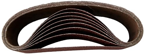 Bosch 9 pcs. Mixed Sanding Belt Set (for Wood, Grit 60/80/100, 75 x 533 mm, Accessories for Belt Sanders), Silver
