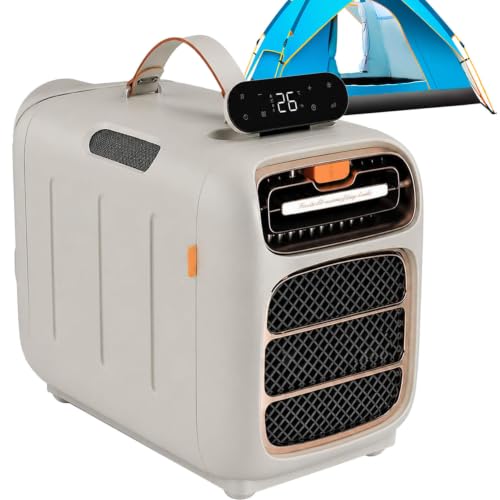 YANDDEA Condizionatore d'Aria Portatile da Campeggio per Camper, tendes e Piccoli spazi, 5121 BTU, consumo energetico 420W, Timer 12 Ore, Telecomando, Raffreddamento rapido, deumidificatore Cold+Warm